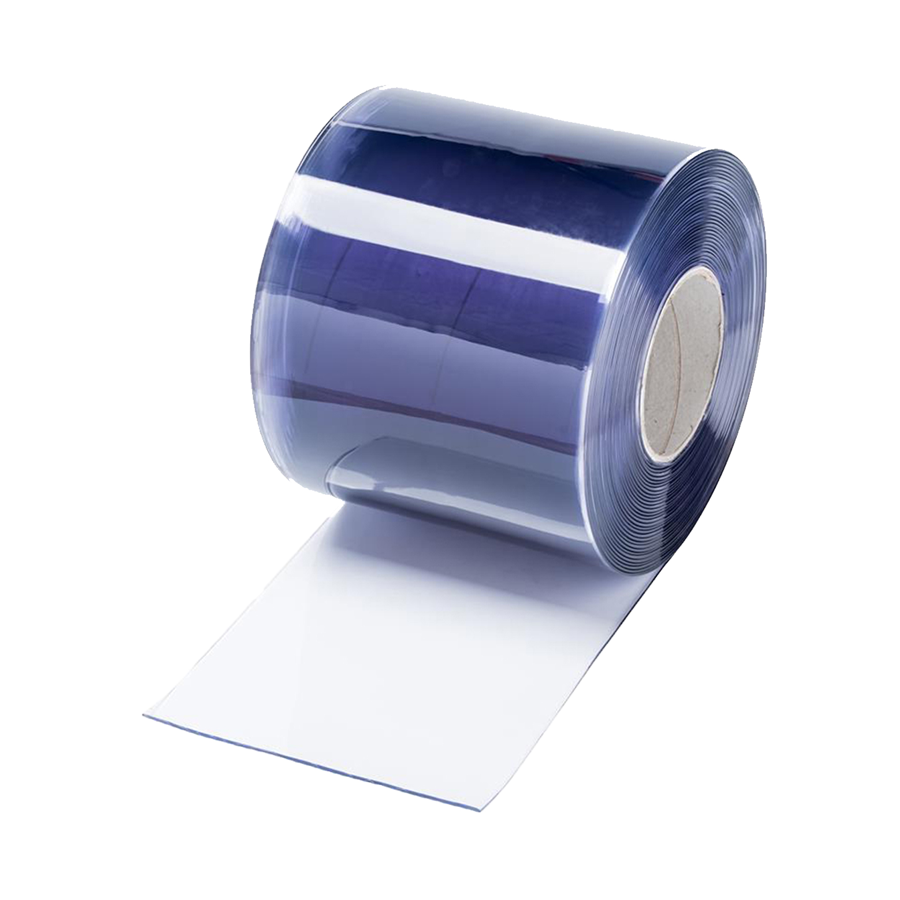 PVC Strip Curtain Blue Plain