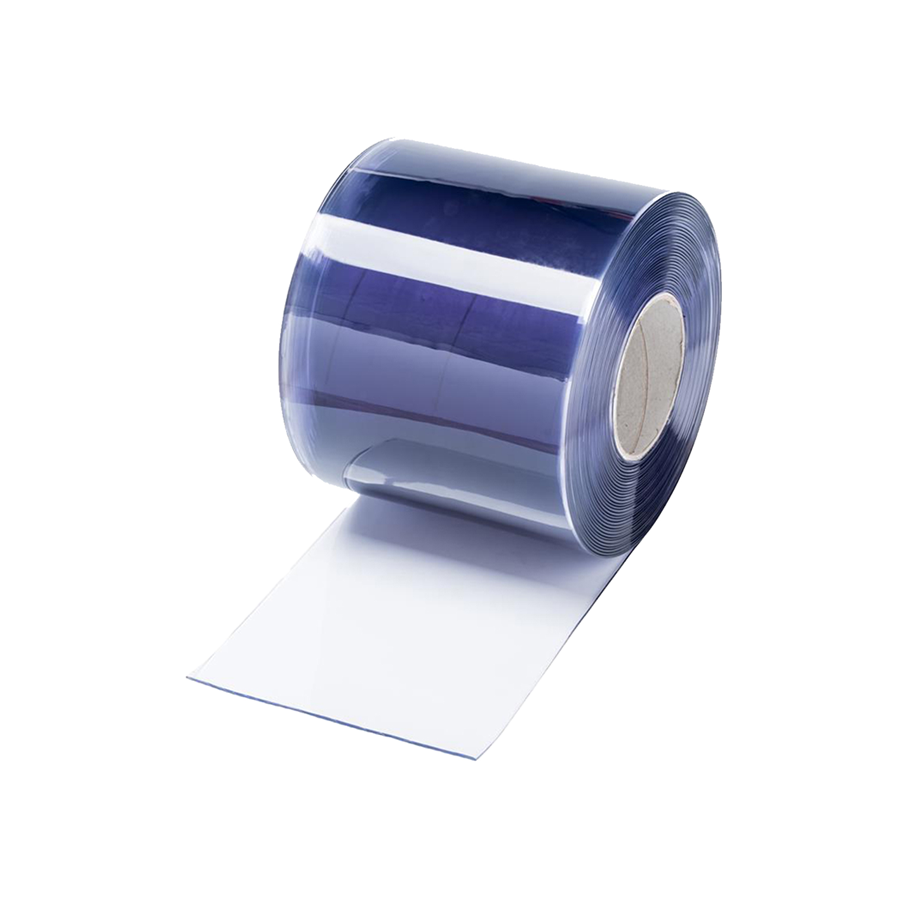 PVC Strip Curtain Blue Plain